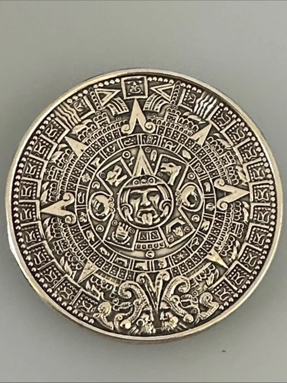 925 Sterling Silver Taxco Round Medallion Pendant and Brooch​